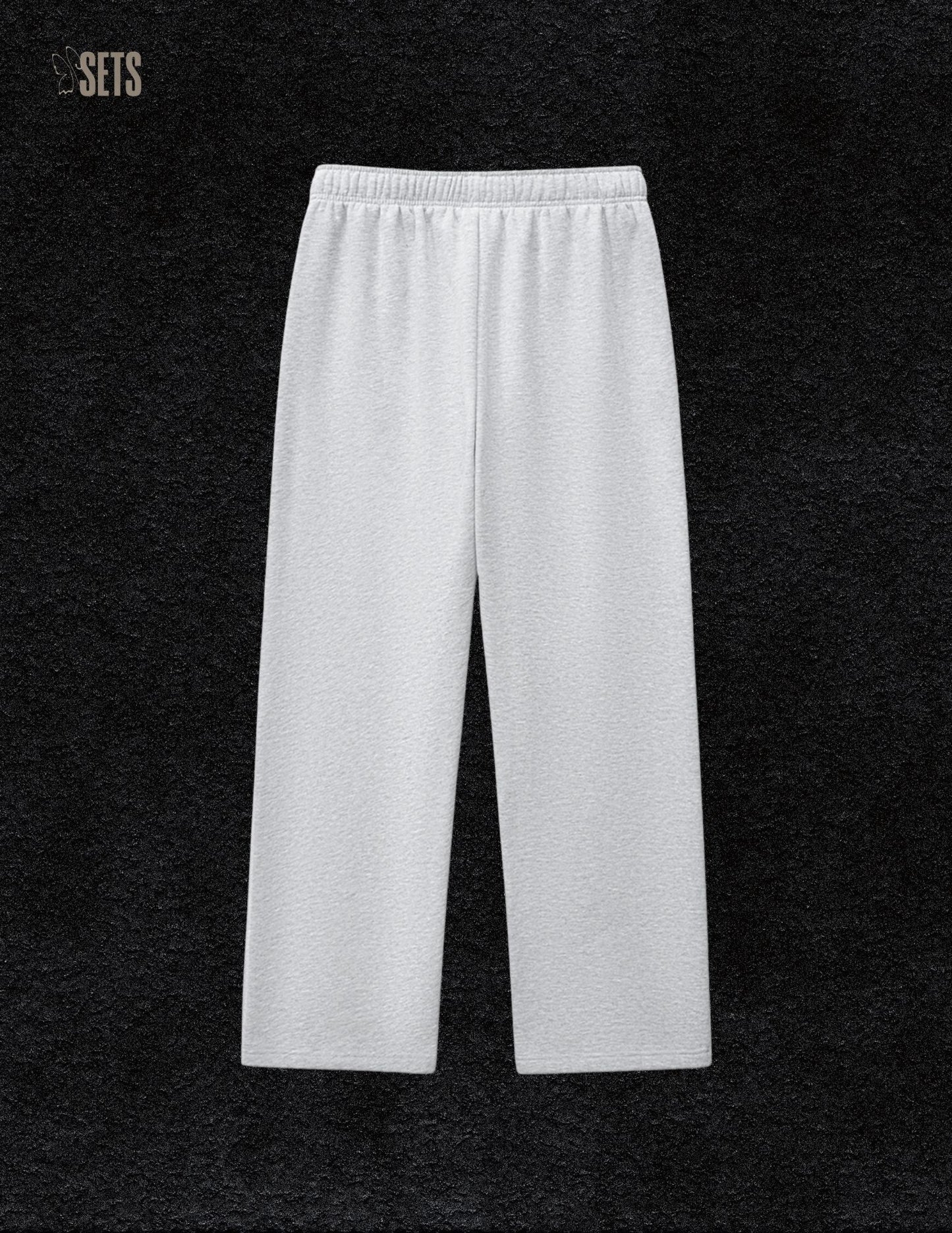 Grey Contrast-Stitched Sweatpants