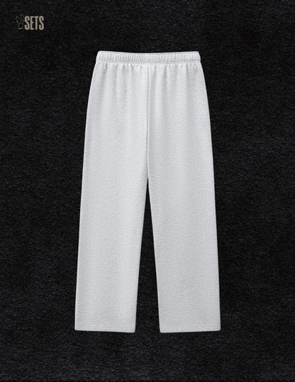 Grey Contrast-Stitched Sweatpants