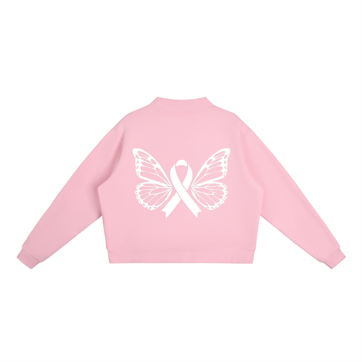 Breast Cancer Awareness: Club Pink Mock Neck Crew