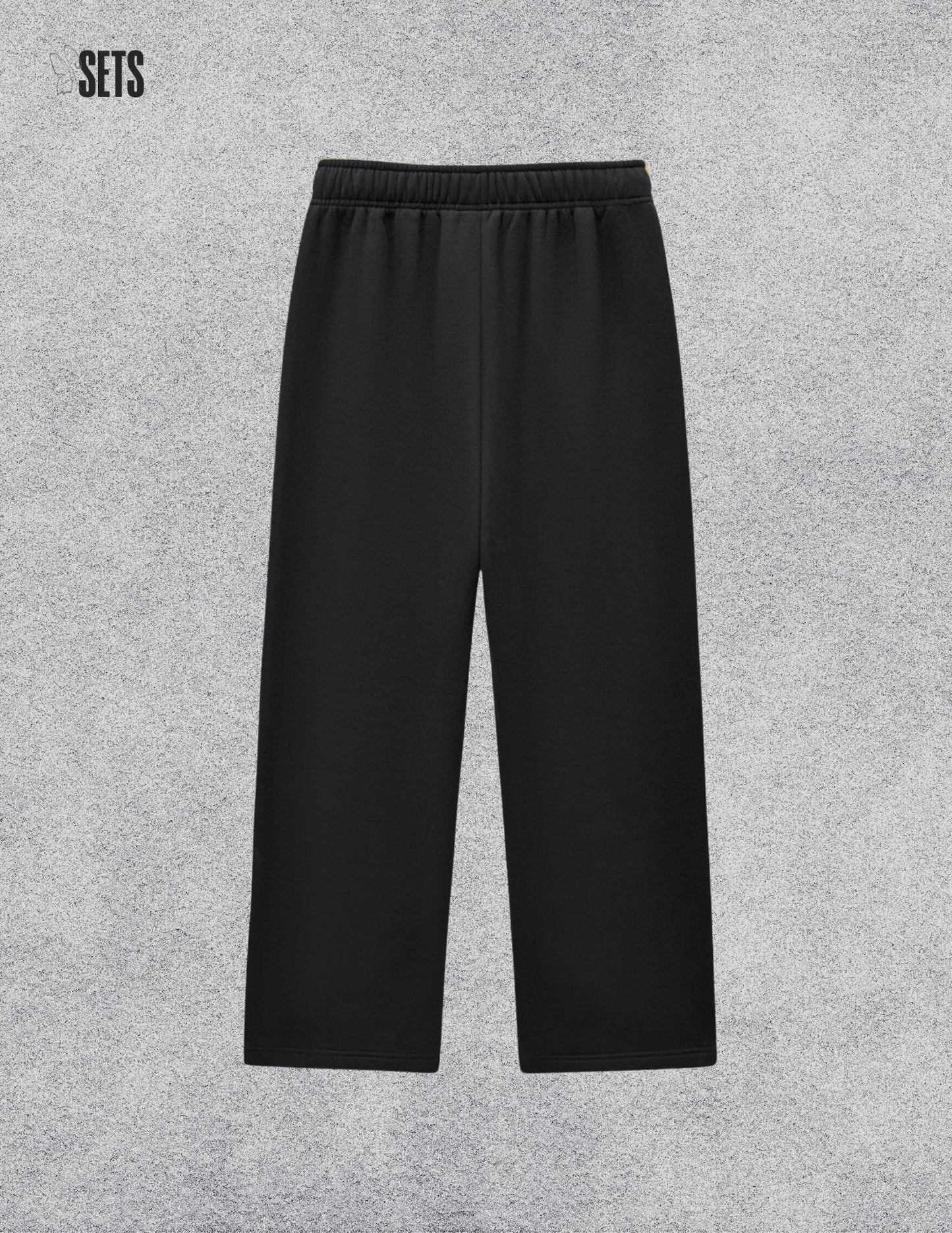 Black Contrast-Stitched Sweatpants