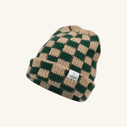 Companion Beanie - Ivy & Tan Checkered