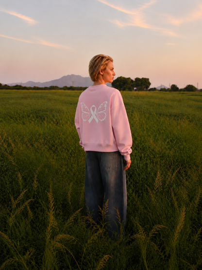 Breast Cancer Awareness: Club Pink Mock Neck Crew