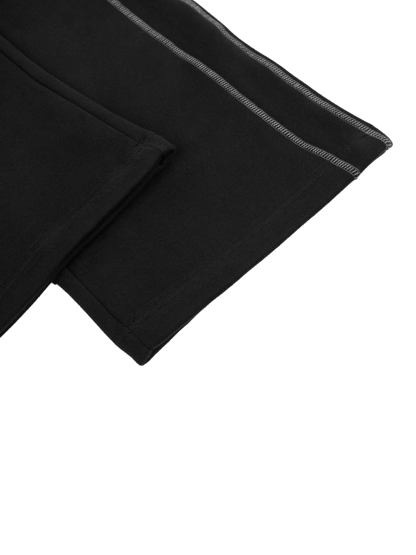 Black Contrast-Stitched Sweatpants